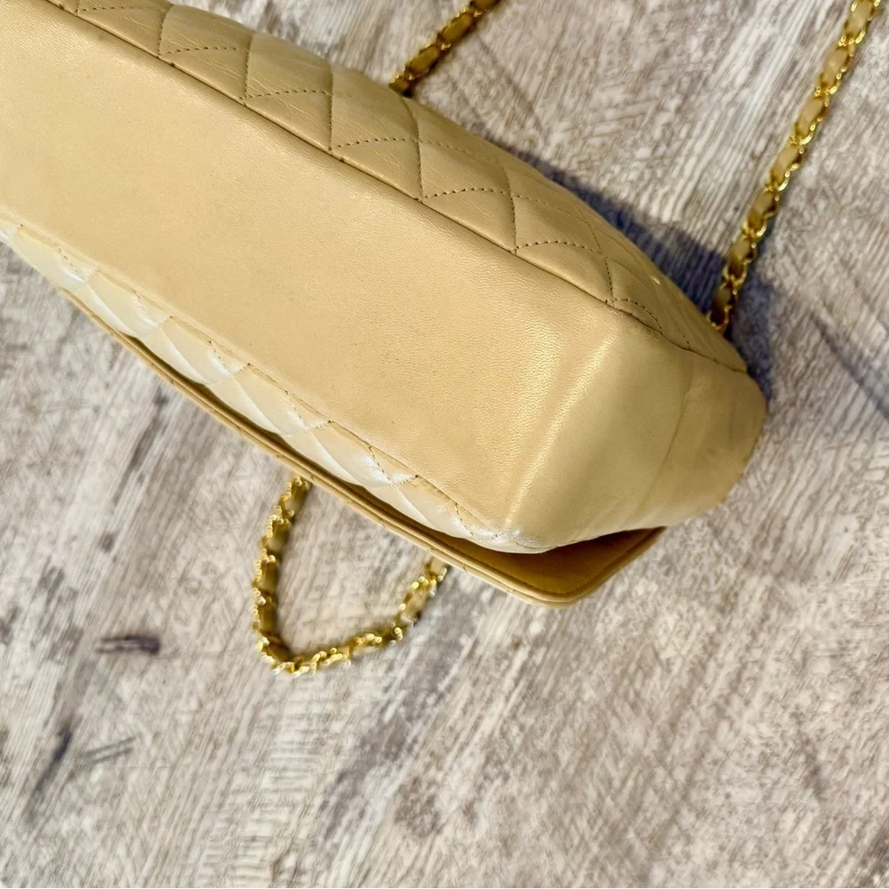 *RARE* Vintage Chanel Flap Bag, 24krt gld plated & COA (Coco trademark relaunch)